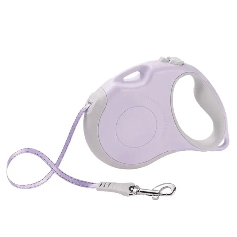 Laisse enrouleur pour chien Truelove réfléchissante 5m avec poignée ergonomique et clip en métal