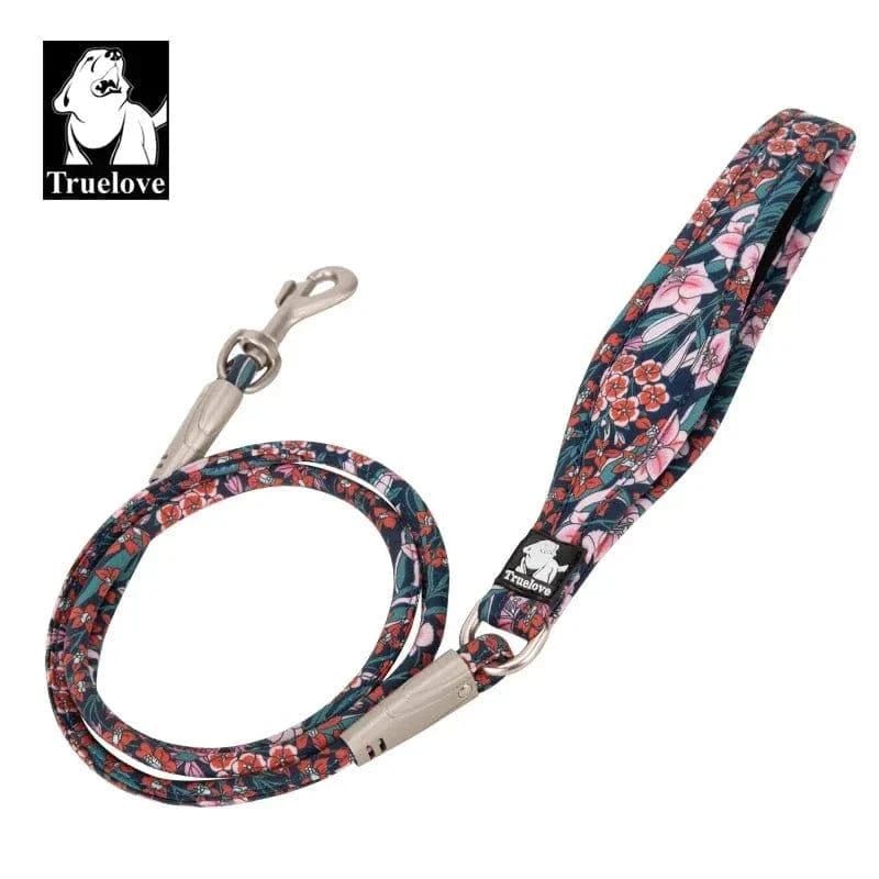 Laisse florale Truelove avec poignée rembourrée pour chien, parfait avec harnais Truelove