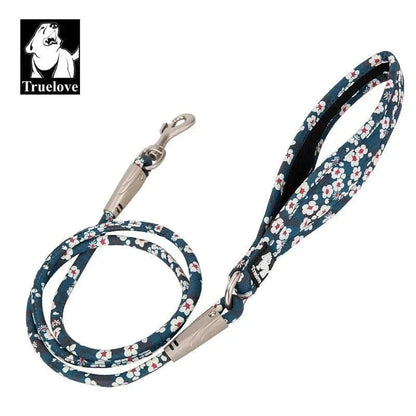 Laisse florale Truelove avec poignée rembourrée et motif floral, 120 ou 180 cm