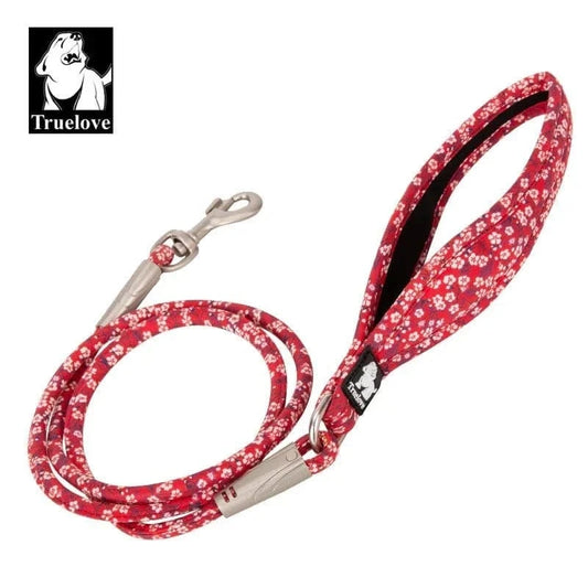 Laisse florale Truelove avec poignée rembourrée pour chien, 120 ou 180 cm