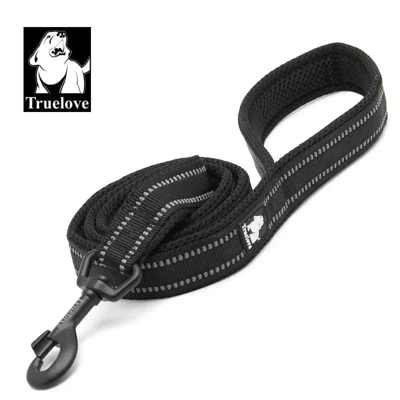 Laisse Truelove 200 cm avec maille douce et coutures réfléchissantes pour chien
