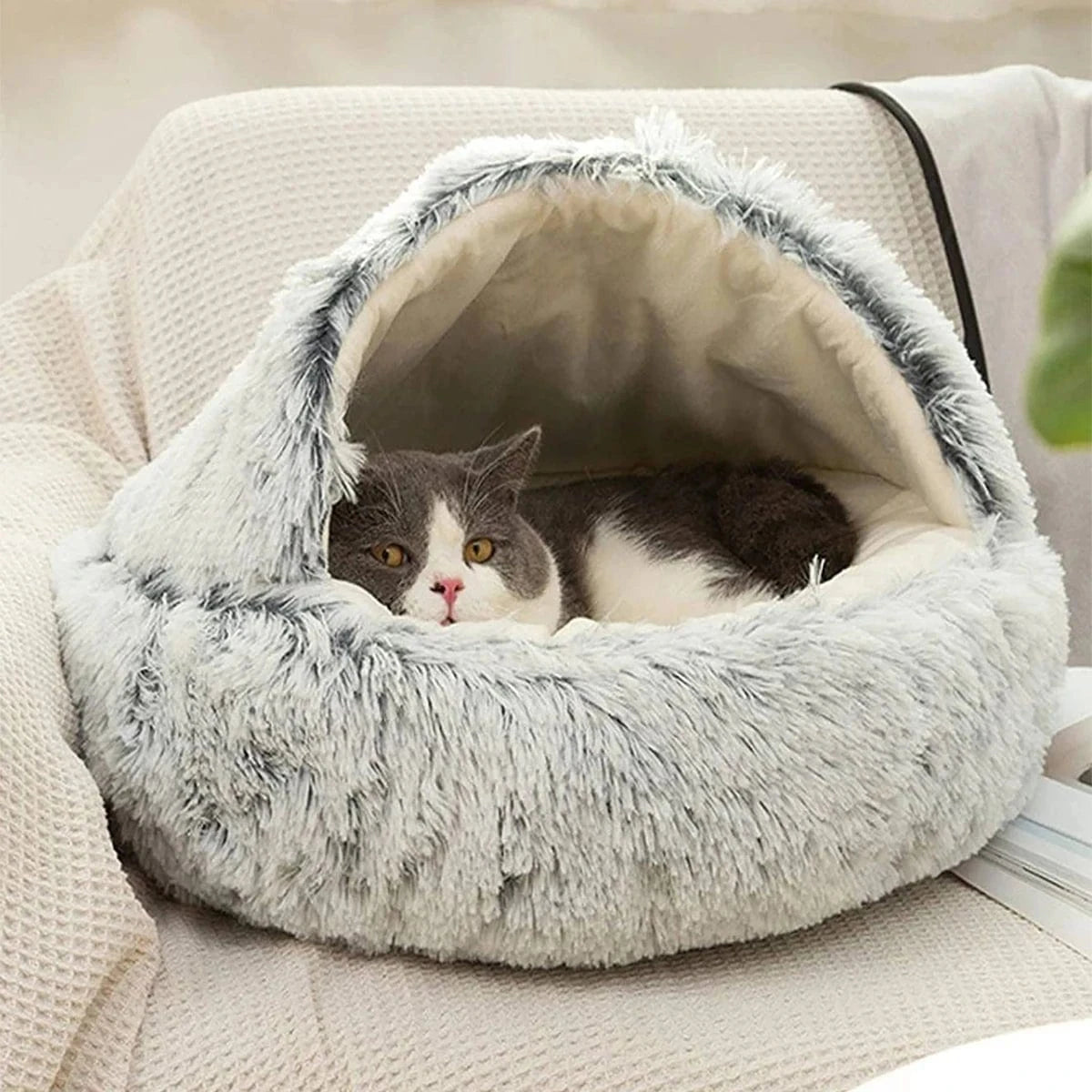 Lit donut cocon anti - stress - Gris - S - Ø 40 cm