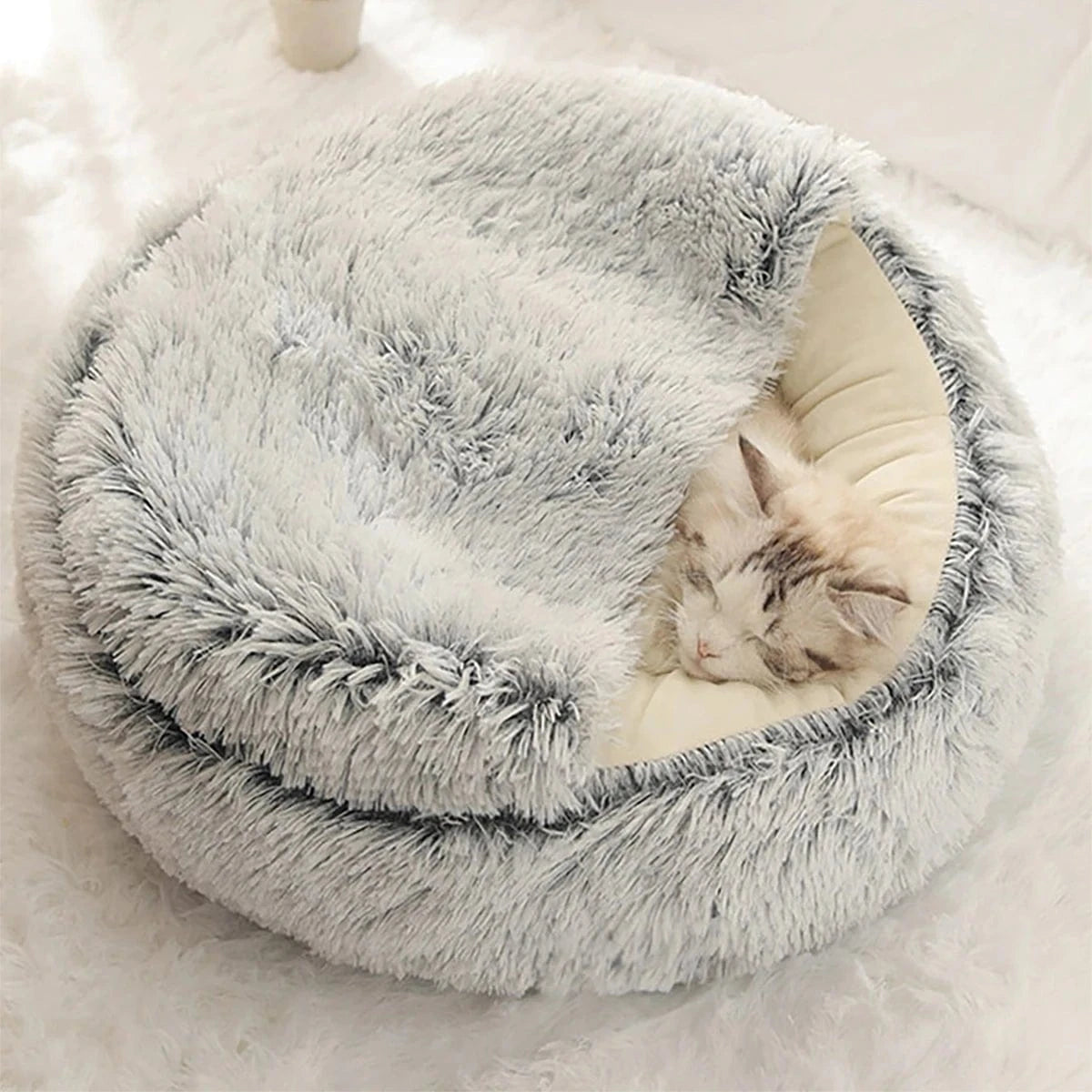 Lit donut cocon anti - stress - Gris - S - Ø 40 cm