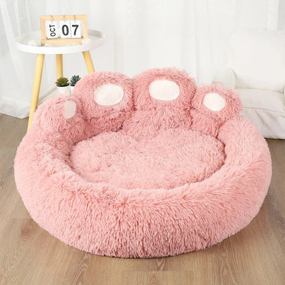 Lit moelleux en coton pour chien moyen avec soutien optimal, rose et tout doux