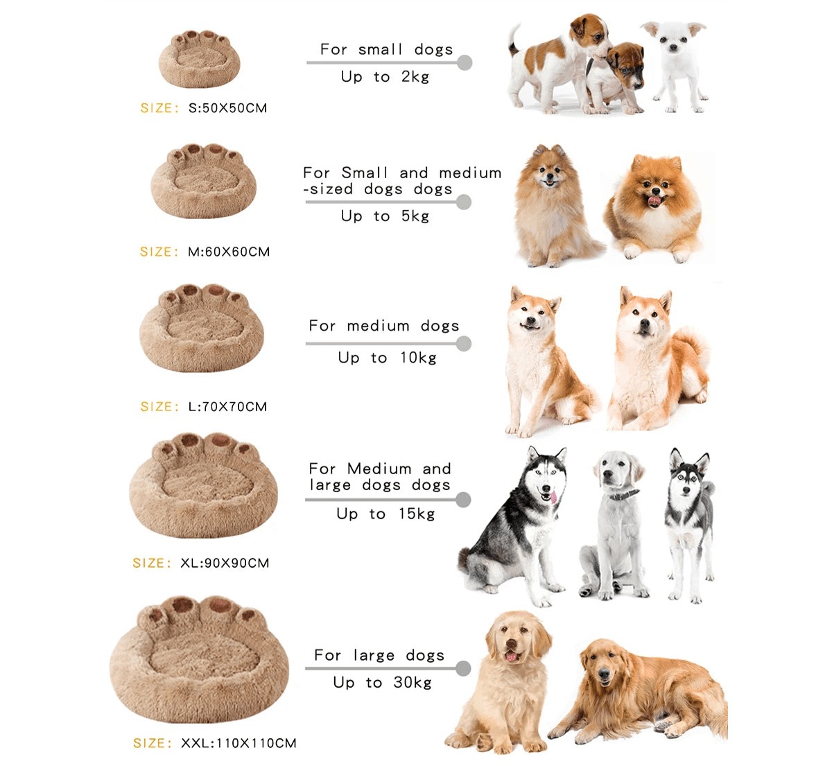 Guide de taille de lit moelleux pour un soutien optimal chien moyen confort absolu