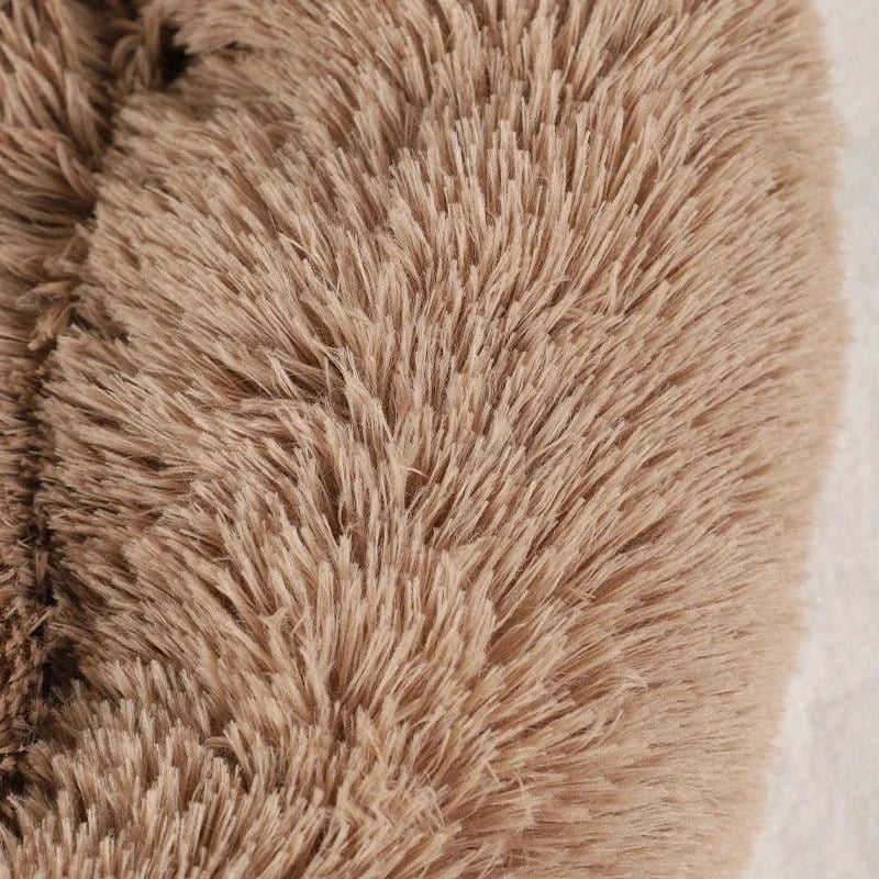 Lit moelleux en coton confort absolu avec tissu beige doux pour soutien optimal