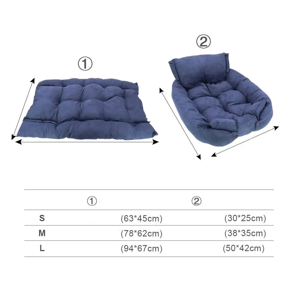 Coussin lit multifonction avec couverture amovible et tableau des tailles pour Lit Multi-Usage au Design Cosy