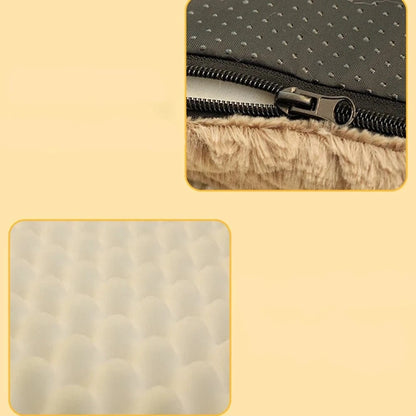 Lit orthopédique avec mousse à mémoire, couche protectrice intérieure, zip et rembourrage