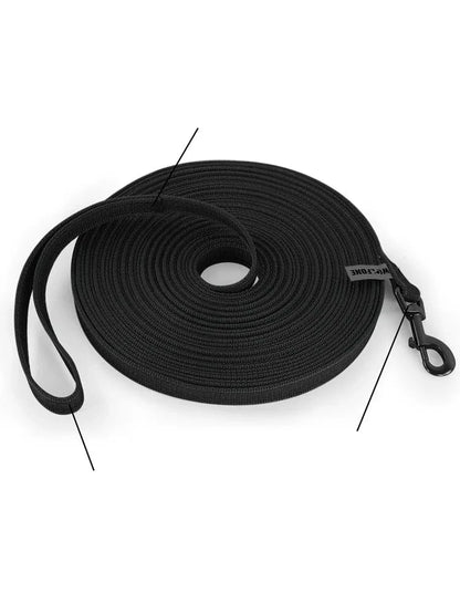 Longe d’entraînement noir en fibre résistante pour une liberté contrôlée avec Longe d’Entraînement
