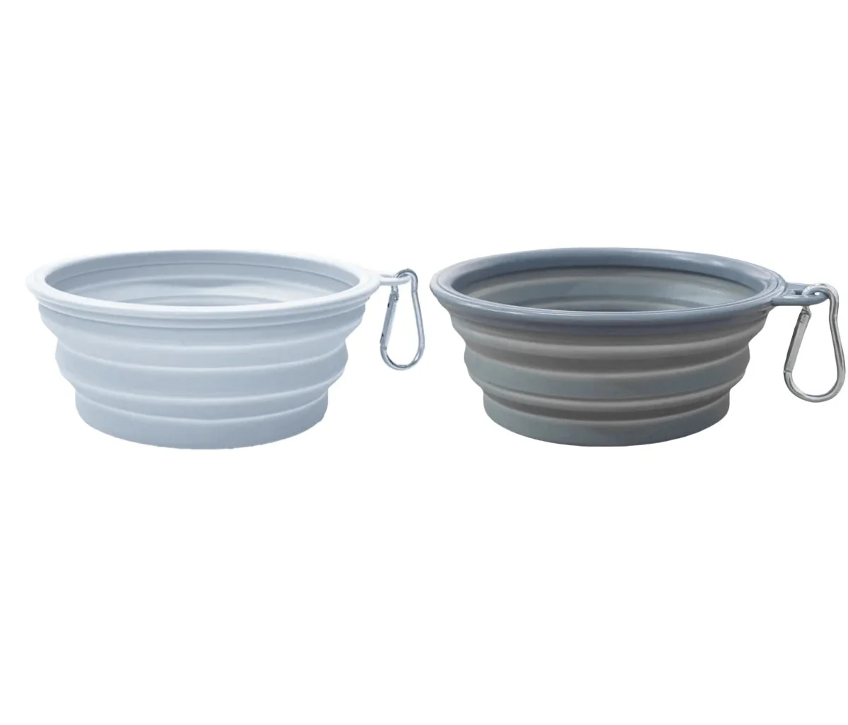Deux gamelles pliables en silicone faciles à nettoyer pour aux chiens, pratique et légère