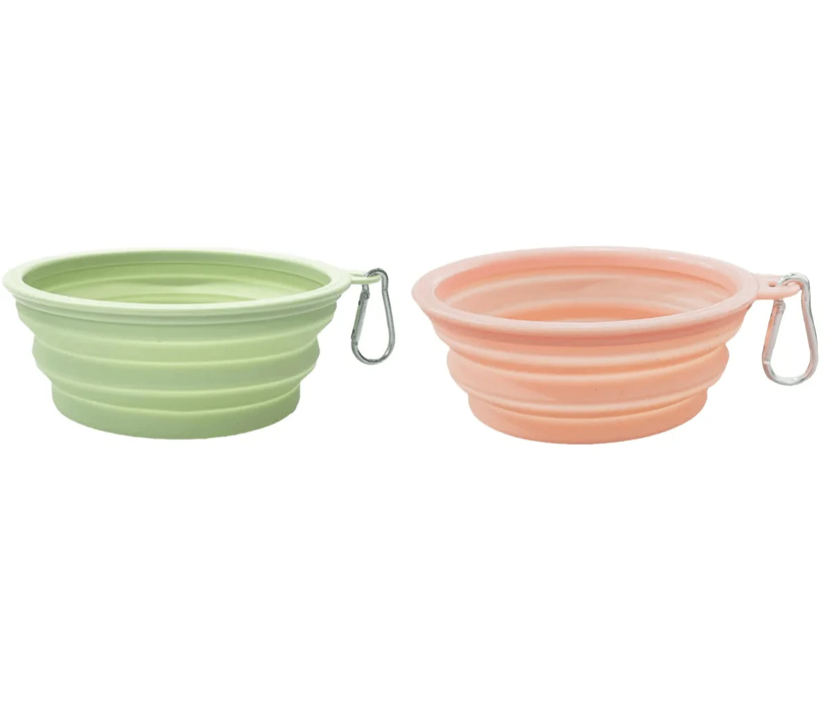 Deux gamelles pliables en silicone faciles à nettoyer pour les chiens, parfaites en voyage