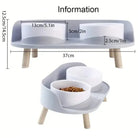 Photo d’une mangeoire surélevée moderne pour chien intérieur avec deux bols élégants