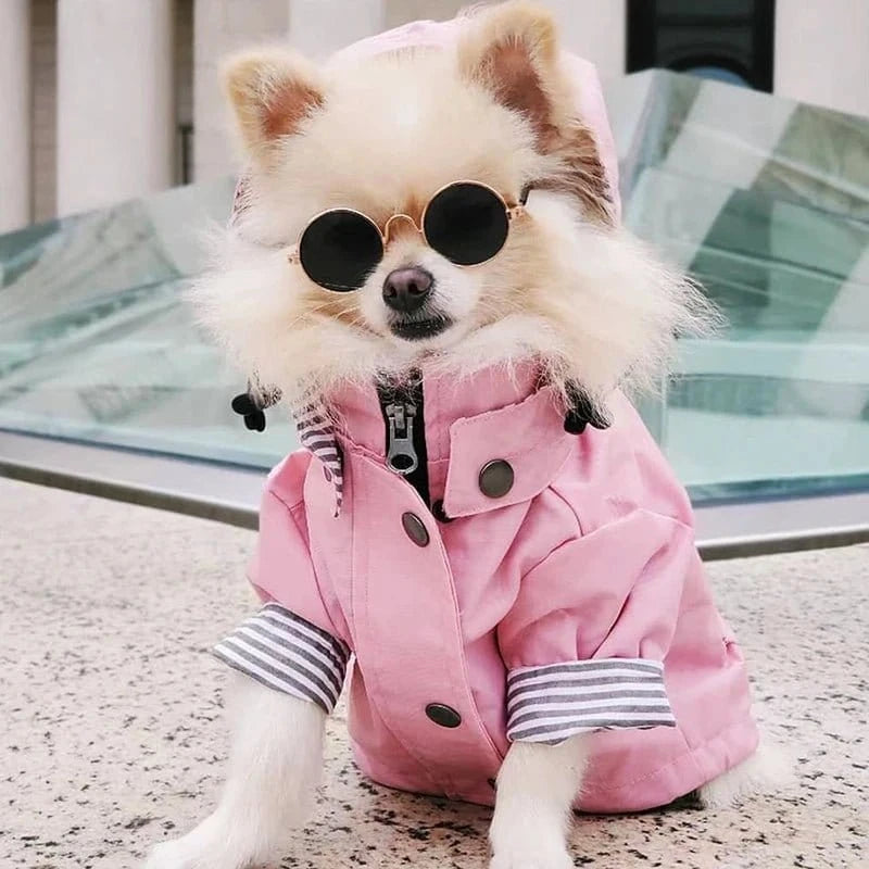Manteau à capuche imperméable - Rose - S