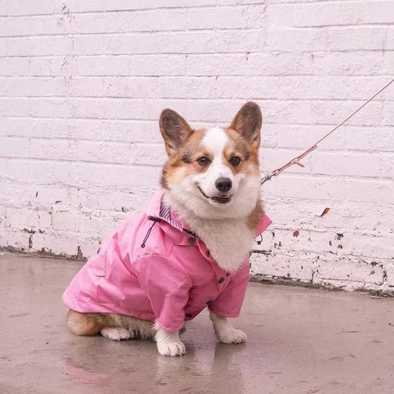 Manteau à capuche imperméable - Rose - S
