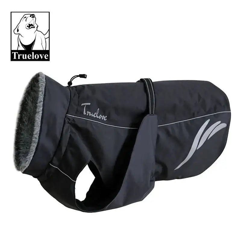 Manteau pour chien Truelove Snow imperméable avec fausse fourrure et bandes réfléchissantes
