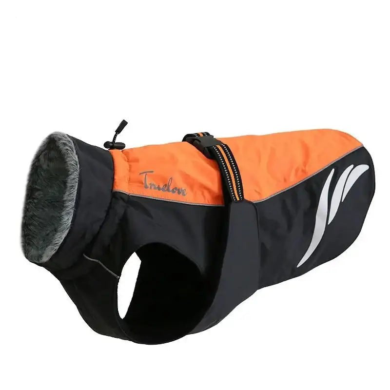 Manteau pour chien Truelove Snow imperméable, chaud, reflet et col en fausse fourrure