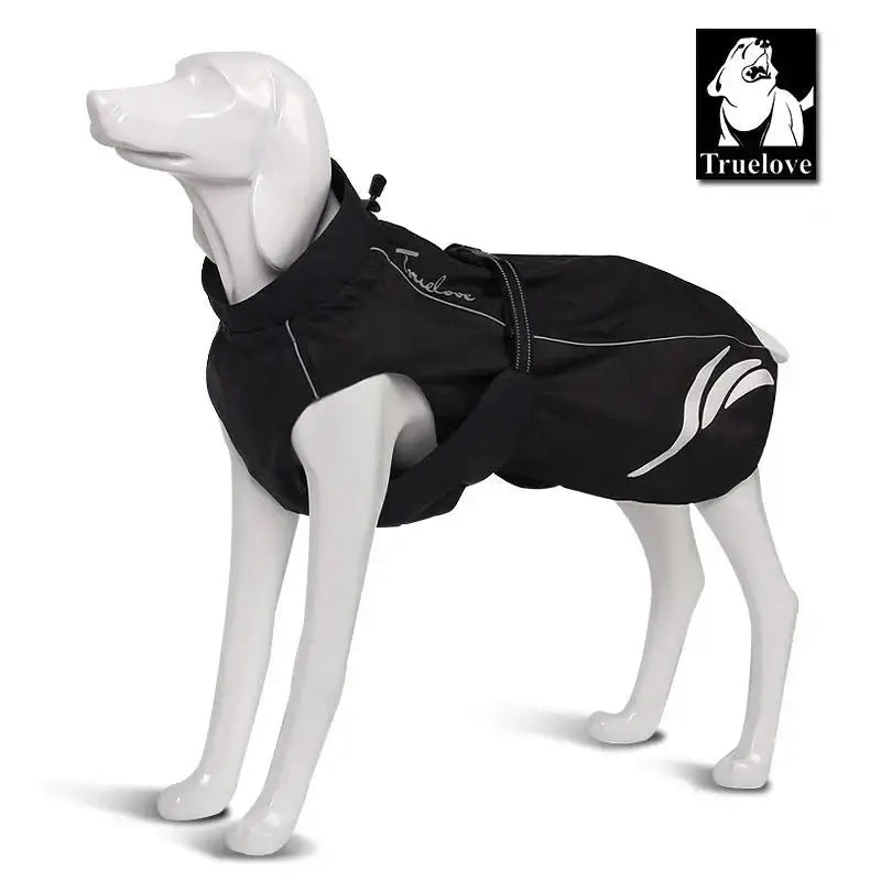 Manteau truelove printemps imperméable pour chien avec bandes réfléchissantes et capuche