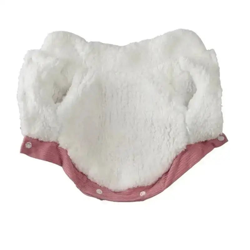 Alt text d’un manteau d’hiver pour petit chien avec col fourrure, doux et chaud