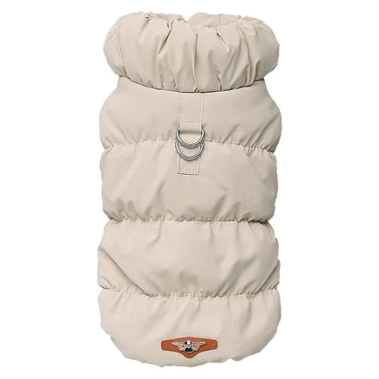 Puffer beige chien veste manteau d hiver chaud pour protection optimale