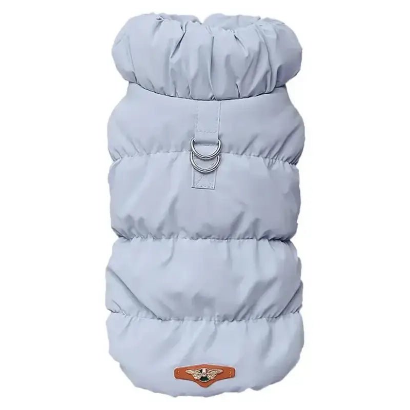 Veste matelassée bleu clair pour petit chien hiver, manteau confortable pour chien de compagnie