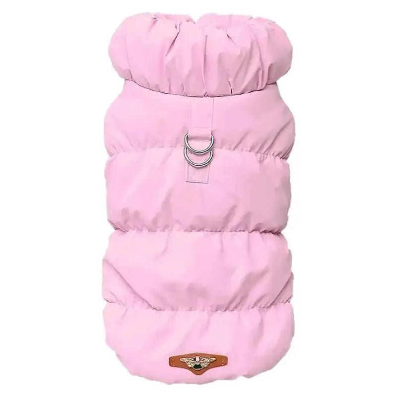 Veste pink puffer pour petit chien hiver chaud et confortable, doudoune rembourrée pour chien frileux