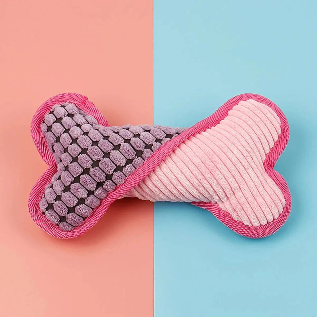 Jouet en peluche os avec design sonore, couineur intégré et mordillements modérés
