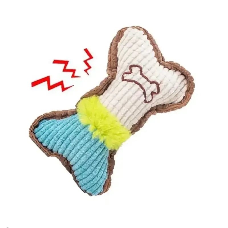 Os en peluche pour chien avec couineur doux, jouet sonore pour chien résistant petit chien