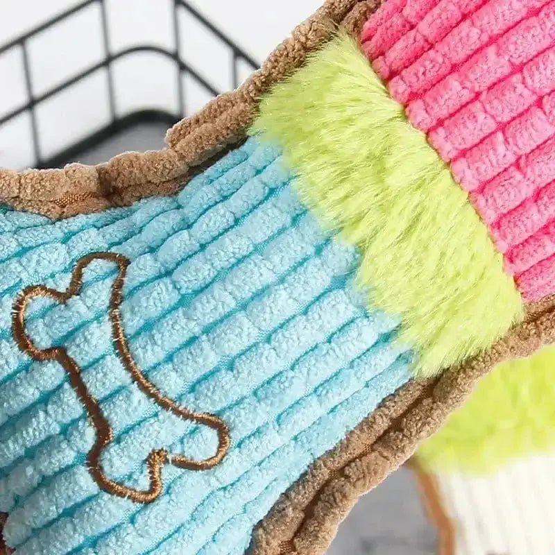 Os en peluche pour petit chien avec couineur, jouet sonore pour chien résistant et hygiénique