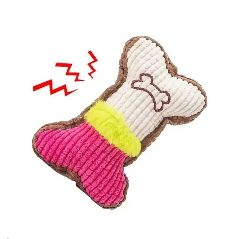 Os en peluche pour petit chien avec couineur, jouet sonore pour chien résistant et hygiénique