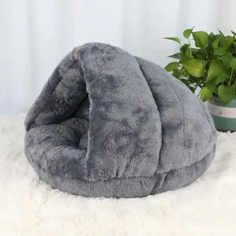 Panier igloo pour chien chaud et moelleux, couchage en forme de nid pour chien ultra doux