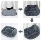 Transformation d un panier rectangulaire pour petit chien en coussin moelleux pour chien adulte