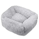Panier rectangulaire pour petit chien en tissu moelleux et antistress ultra doux