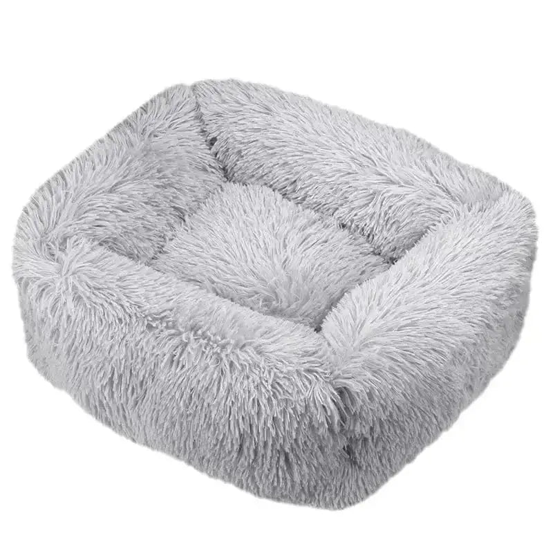 Panier rectangulaire pour petit chien en tissu moelleux et antistress ultra doux