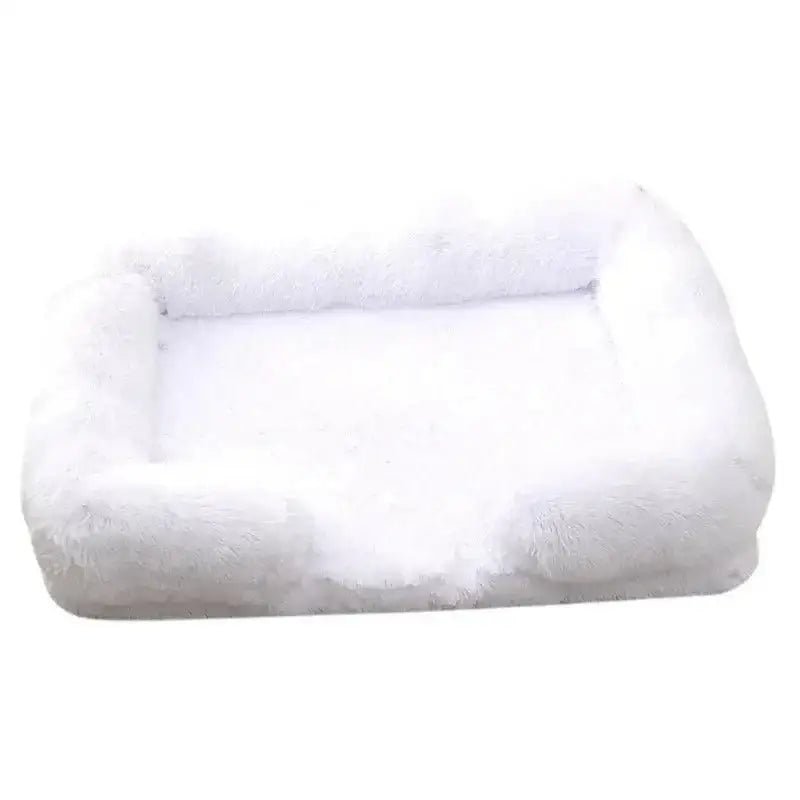 Lit moelleux pour chien avec bords confortables, panier orthopédique pour chien avec rebords