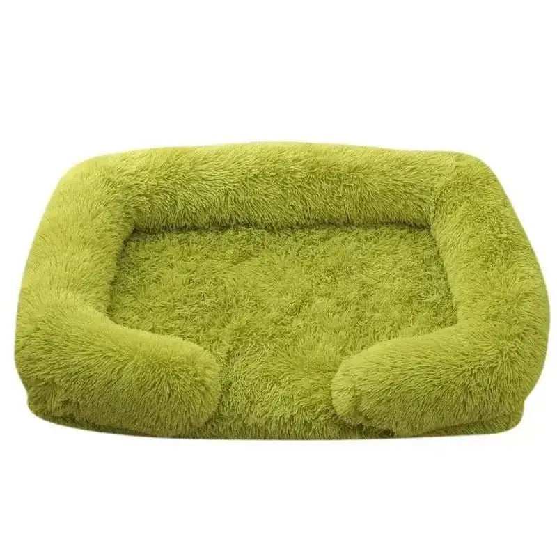 Petit lit moelleux pour chien avec bords confortables dans un panier orthopédique lavable