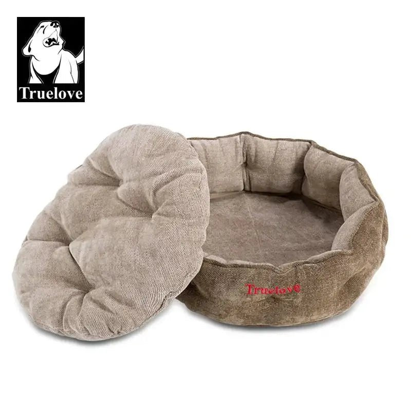 Panier pour chien Truelove en chenille avec bords surélevés, coton éco-responsable