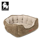 Panier pour chien Truelove en chenille rectangulaire avec rebords, forme rectangulaire permet un confort optimal