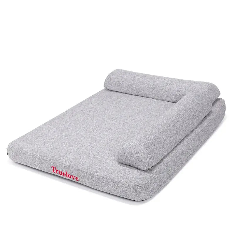 Panier pour chien Truelove en lin déhoussable avec mousse mémoire et confort optimal