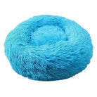 Panier cocooning pour chien adulte turquoise, fluffy, ultra doux et coussin apaisant