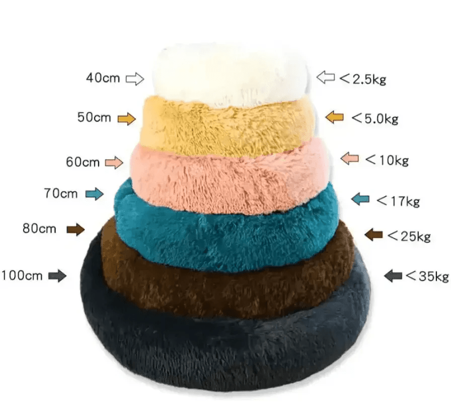 Stacked round panier orthopédique pour chien adulte, panier cocooning et coussin apaisant pour petit chien