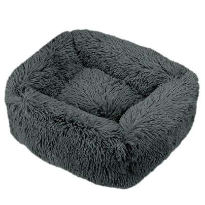 Panier en Peluche tout Confort avec design sobre, pour chiens, avec base antidérapante