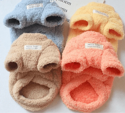 Quatre pulls d’hiver chauds et douillets pour chiens, fibres douces et fuzzy
