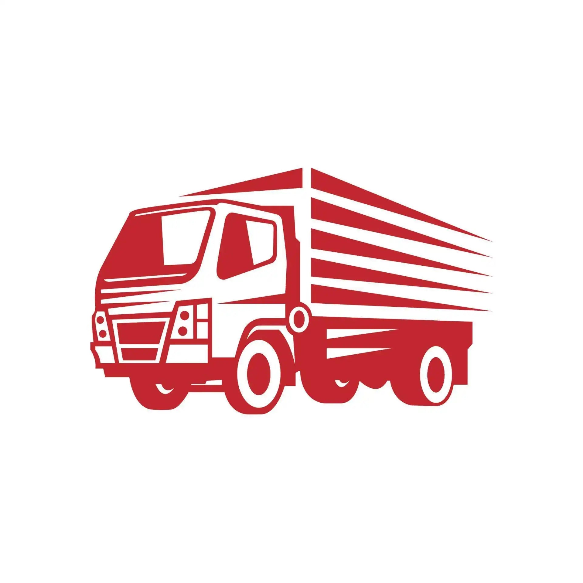 Camion de livraison rouge.