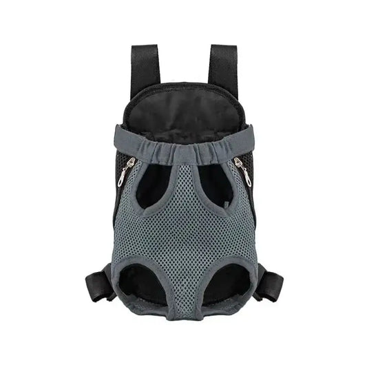 Sac à dos pour chien mains libres avec mesh gris, sac de transport animal inclus
