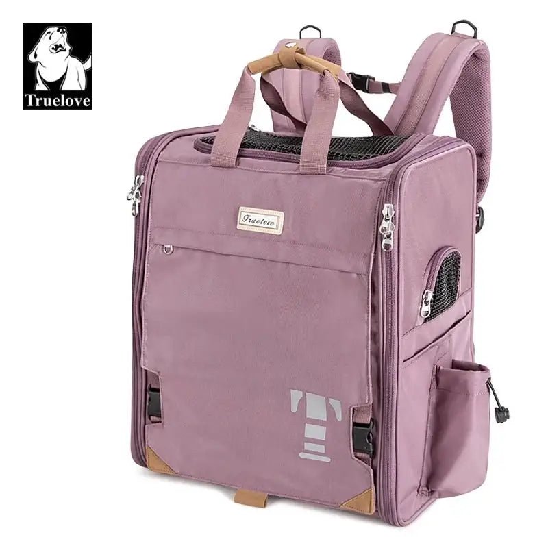 Sac à dos pour chien Truelove Safe respirant avec fenêtres en mesh et poches multiples
