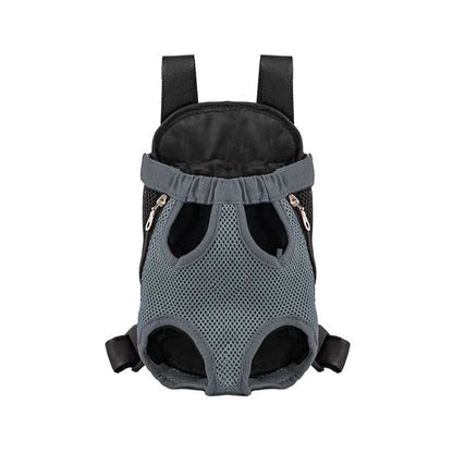 Sac à Dos Aéré avec mesh gris, idéal pour petit chien, facile à entretenir