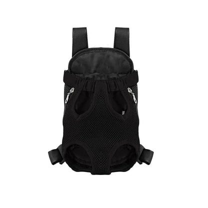 Sac à Dos Aéré avec porte-mascotte en maille noire, parfait pour petit chien facile à entretenir