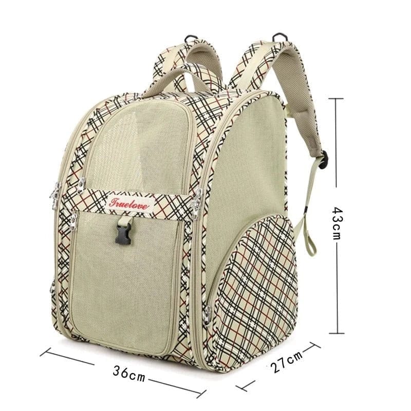 Sac à Dos Respirant Truelove en beige à petite taille avec maille respirante