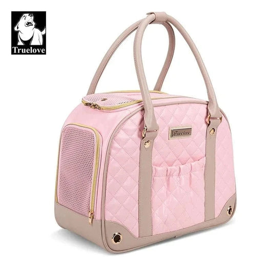 Sac à Main Truelove Fashion, petite à moyenne pink quilted pet carrier pour animaux