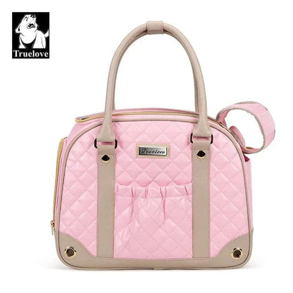 Pink quilted pet carrier sac à main Truelove Fashion pour petite à moyenne chiens